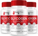 (3 Pack) Super Flow SuperFlow Glycogen Support Capsules, Super Flow Advanced Glycogen Health and Blood Wellness Support Supplement, SuperFlow Maximum Strength Glyco Formula Supplement (180 cápsulas)