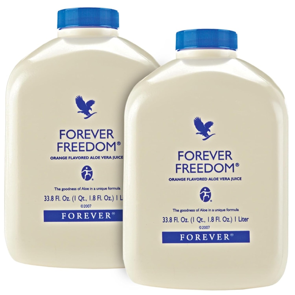 Forever Living - Forever Freedom - Soporte conjunto con Aloe Vera, Glucosamina y Condroitina - Orange Flavor - Sin gluten - 33.8 fl oz (2-Pack)