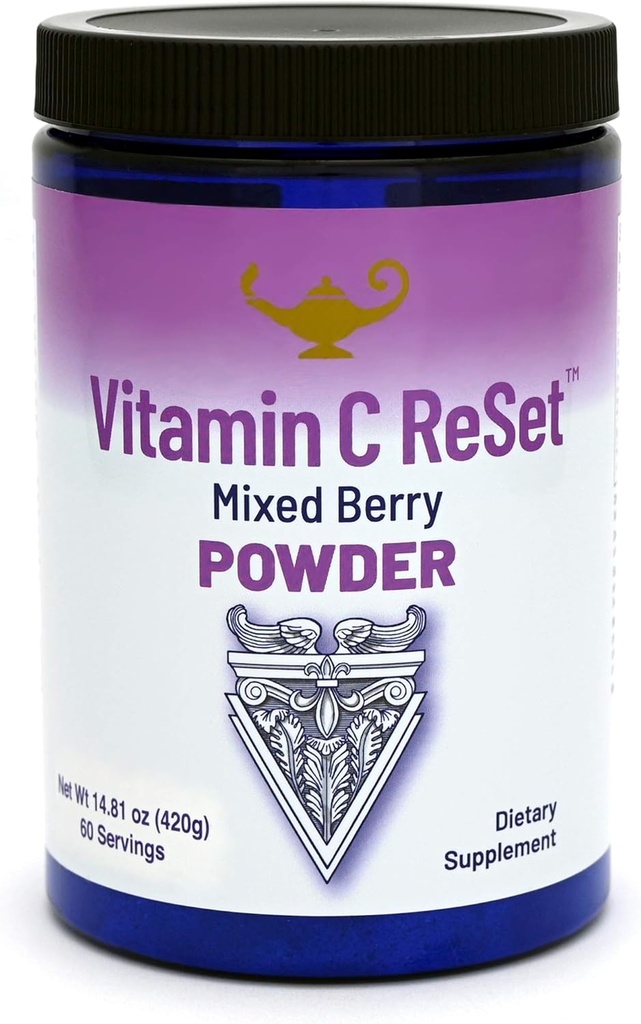 RnA ReSet Vitamina C Reset – Powder de vitamina C con sabor a Berry con Potasio " Fruit Blend, 14.81 Oz (60 Servings)
