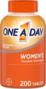 One A Day Women’s Multivitamin, Suplemento con Vitamina A, C, D, E y Zinc para Immune Health Support, B12, Biotin, Calcium &amp; More, Tablet 200 count