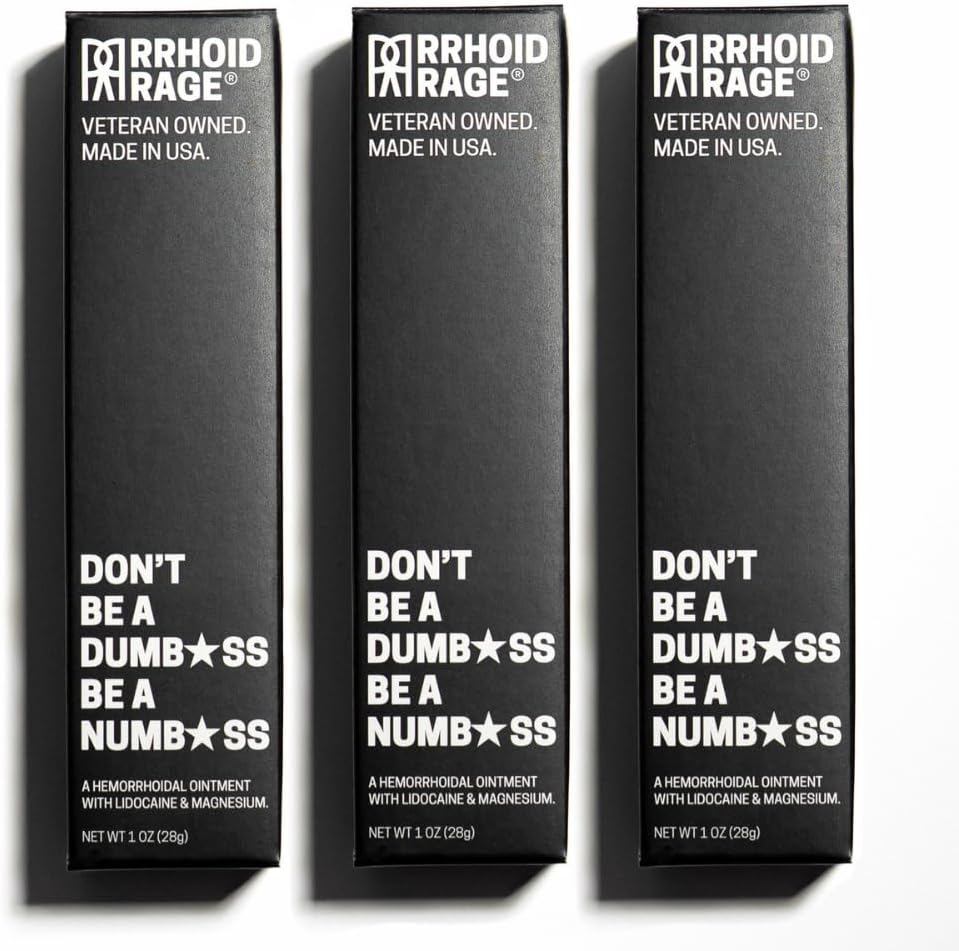 Ungüento - Tratamiento de Fisura y Hemorroides con Lidocaína, Extracto de Aloe, Sulfato de Magnesio, Fir de Balsam, Crema de Hemorroides Actuación rápida para el picor, hinchazón y alivio máximo de dolor (3-Pack)