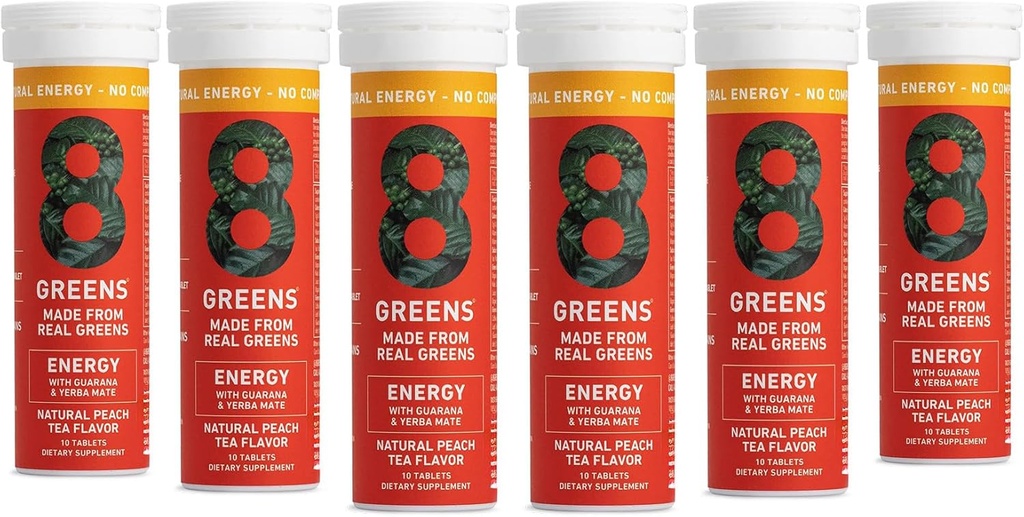 8Greens Supergreens Tablets ◾ Super Greens Powder Superfood Tablet, Metabolism Immunity & Focus, Daily Greens Effervescent Tablets, Organic: Aloe Vera, Spirulina, Chlorella, Energy, 60 Servings