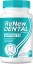 Renovar píldoras de apoyo dental, Renovar cápsulas dentales, Fórmula avanzada para la salud oral, Renovar suplemento dental para dientes y Gums Wellness, RenewOpiniones dentales (60 cápsulas)