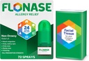 Flonase Alivio de la Alergia Nasal Spray, 24 horas Alivio Multi-Síntoma no Hornos - 72 Sprays más Bonus Pack of Tissues