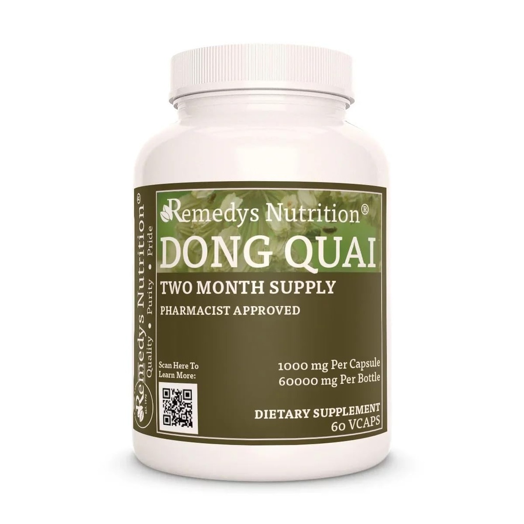 Nutrición de Remedy Dong Quai vivir 1,000 mg, 60 cápsulas veganos Suplemento dietético herbal