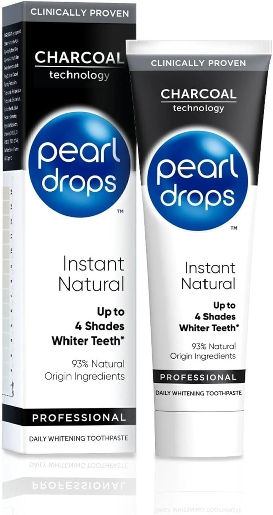 Pearl Drops Instant Natural White Activado Charcol 75ml