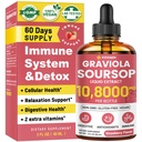 Graviola Soursop Leaf Extract Liquid - Soursop Bitters Liquid, Support Immune, Relax, Liver and Sleep, Sugar " Alcohol-Free, Highly Absorbable Formula, Strawberry Flavor, 2 Fl Oz