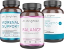 Dr. Brighten PCOS Basic Kit - Women's Hormone Balance, Adrenal Support, and Saw Palmetto Plus
