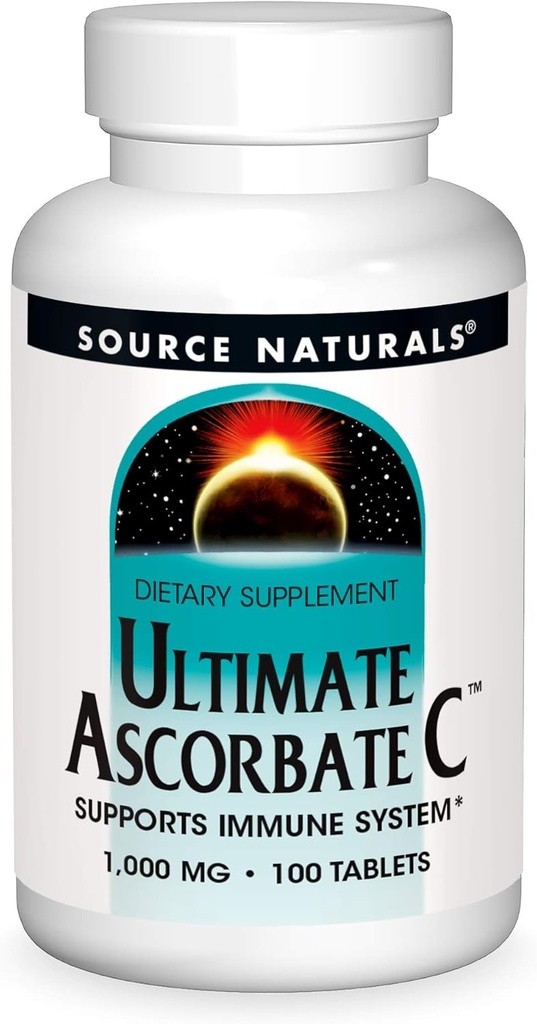 Fuente Naturals Ultimate Ascorbate C - Vitamina C - 2000 mg Apoyo Immune System - 100 Tablets