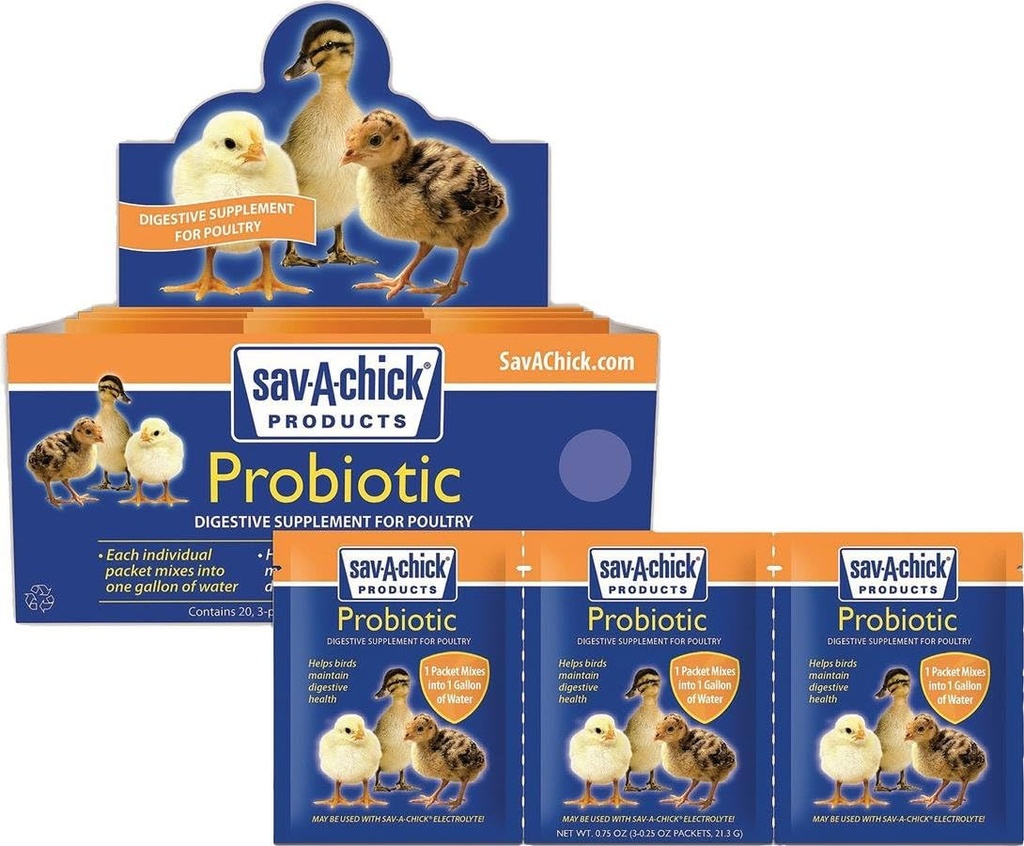 Sav-A-Chick Probiótico 3 paquetes .17oz