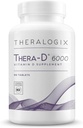 Theralogix Thera-D 6000 Vitamina D Suplemento - 6.000 UI (150 mcg) Vitamina D3 Tabletas - 90-Day Supply - Immune Support Suplemento para Mujeres Hombres - Ayudas Bone & Heart Health - NSF Certificado - 90 Tablets