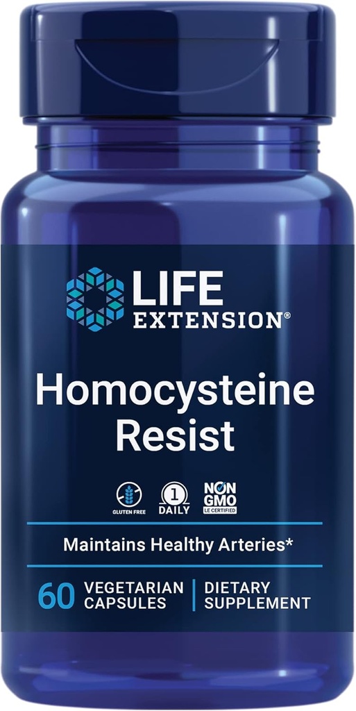 Extensión de vida Homocysteine Resist Vegetarian Capsules, 60 Conde