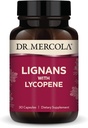 Dr. Mercola Lignans with Lycopene Supplement, 30 Servings (30 Capsules), Non GMO, Soy Free, Gluten Free