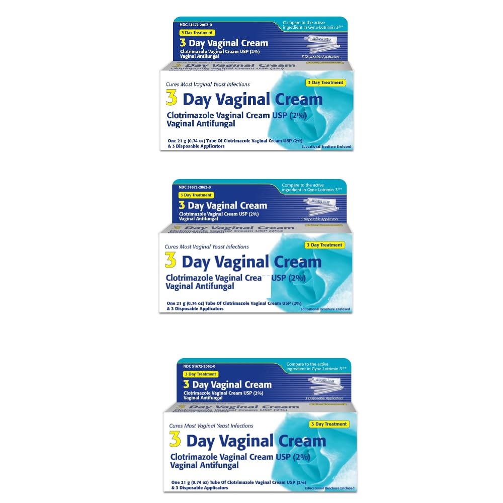 Clotrimazole 3 - Crema Vaginal de Día - 0.74 Oz (PACK OF 3)