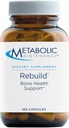 Reconstrucción de mantenimiento metabólico - Suplemento de apoyo a la salud ósea con calcio, vitaminas D + K2, zinc, citrato de magnesio + minerales de rastro, sin artillería (180 cápsulas)