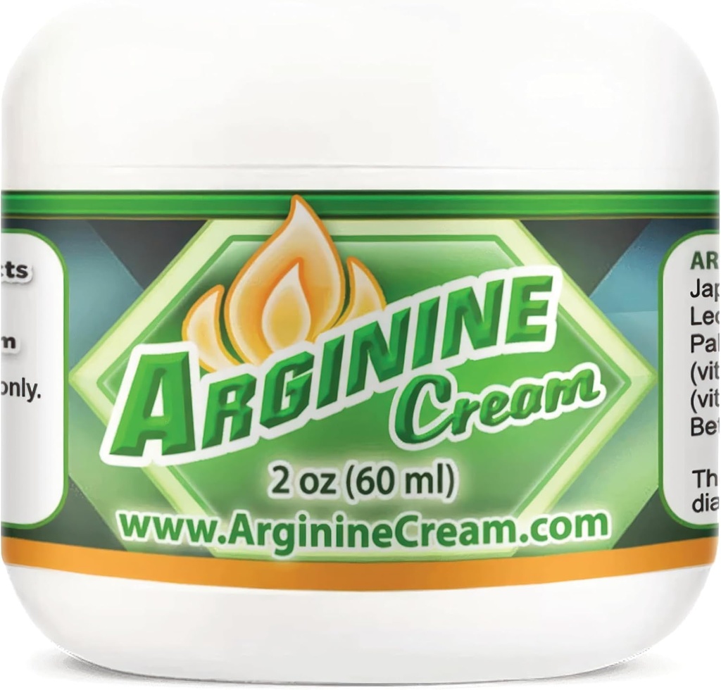Arginine Cream - 2 oz - L-Arginine Nitric Oxide Support Suplemento para Hombres &amp; Mujeres - No