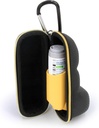 CASEMATIX Asthma Inhaler Case with Lanyard and Clip On Keychain Carabiner, Inhaler Holder Extended to Fit Standard Rescue and New Albuterol Inhaler Devices up to 4 Inches - Includes Asthma Case Only