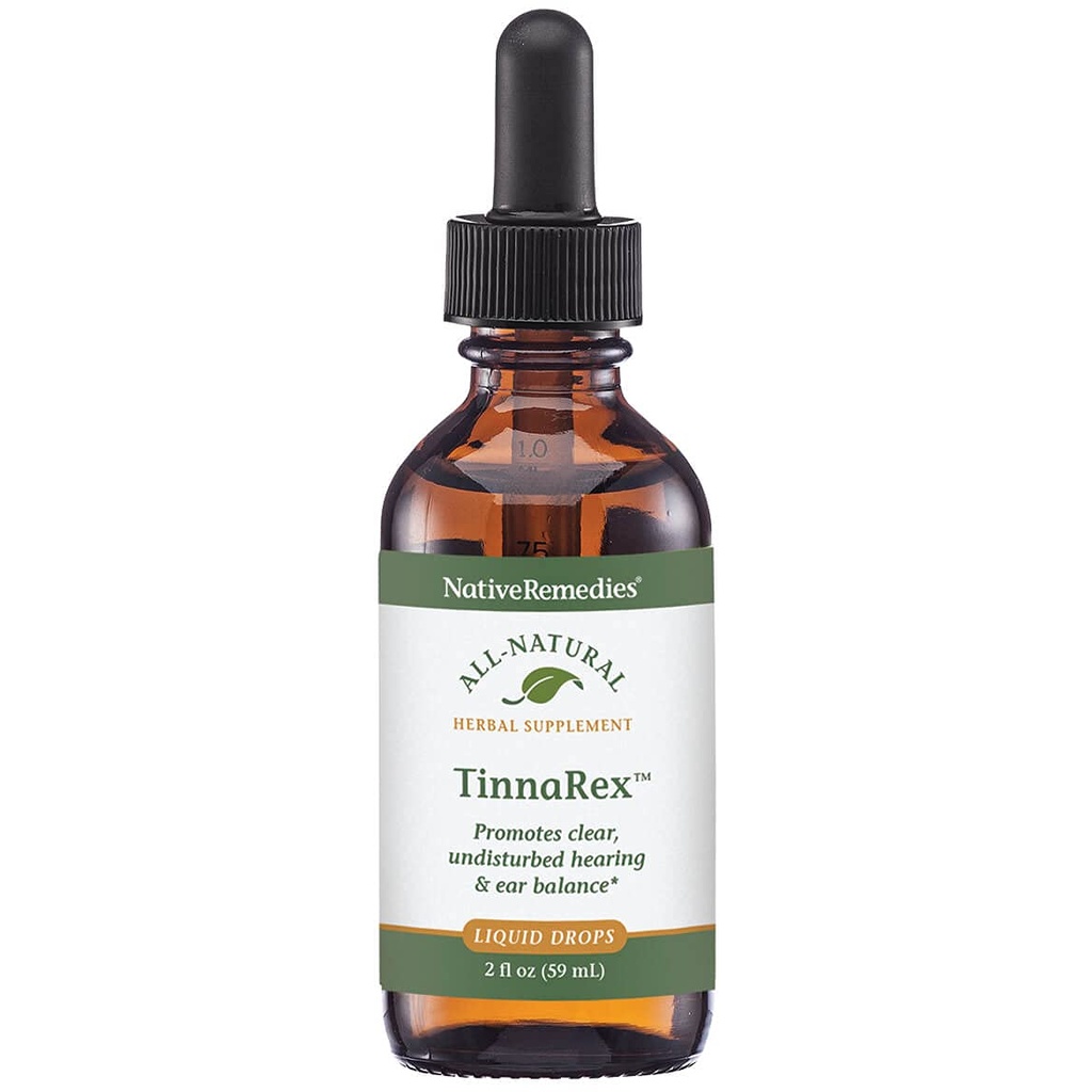 Native Remedies TinnaRex - All Natural Herbal Supplement Promotes Clear and Undisturbed Hearing - Supports Ear Structures, Sound Conduction and Conveyance - 59 mL