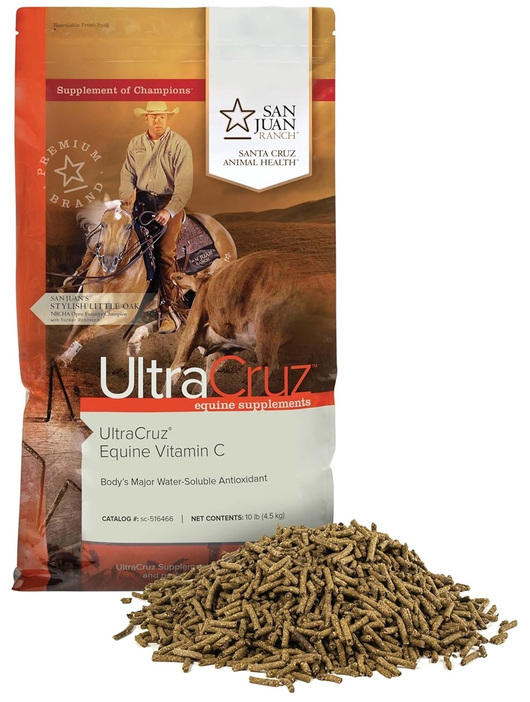UltraCruz-516466 Equina Vitamina C (Acido Acúbico) Suplemento para Caballos, 10 lb, Pellet (80 Day Supply)