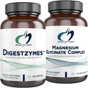 Diseños para Complejo Glycinate de Magnesio de Salud (60 cápsulas) " Digestzymes (60 cápsulas) Bundle - Enzimas Digestivos para Gas ocasional " Bloating with High Absorption Magnesium Supplement