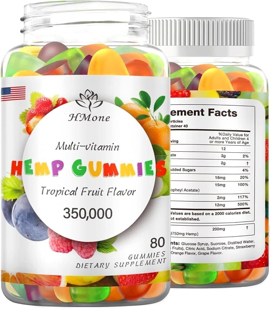 1 Packs Organic Hemp Gummies Extra Strengthen High Potency-11211