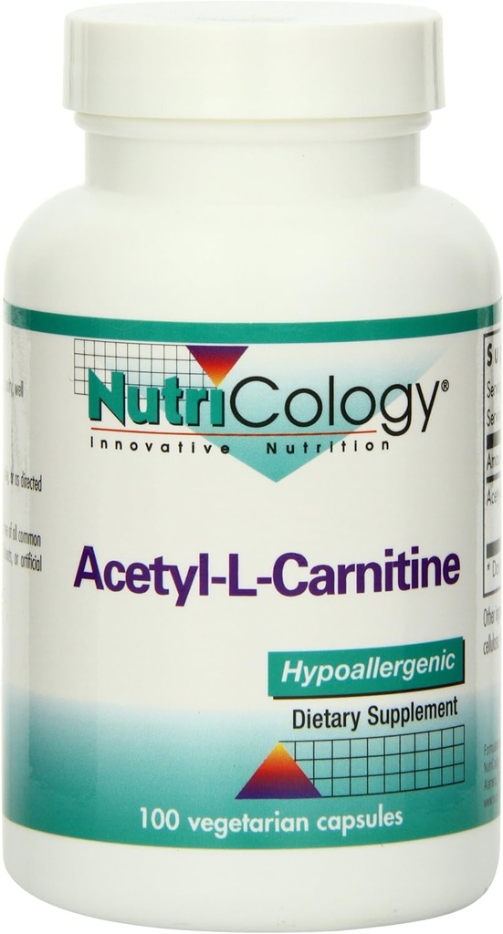Nutricology Acetyl-L-Carnitine 500mg Suplemento - Metabolism and Energy Support, ALC, Free Form Amino Acid, Vegetarian Capsules - 100 Conde