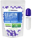 XPRS Nutra Size 3 Empty Capsules - 100 Conde Empty Gelatin Capsules - Pills DIY Capsule Filling - Pure Bovine Pill Gel Caps for Do-It-youself Supplements (Purple/White)