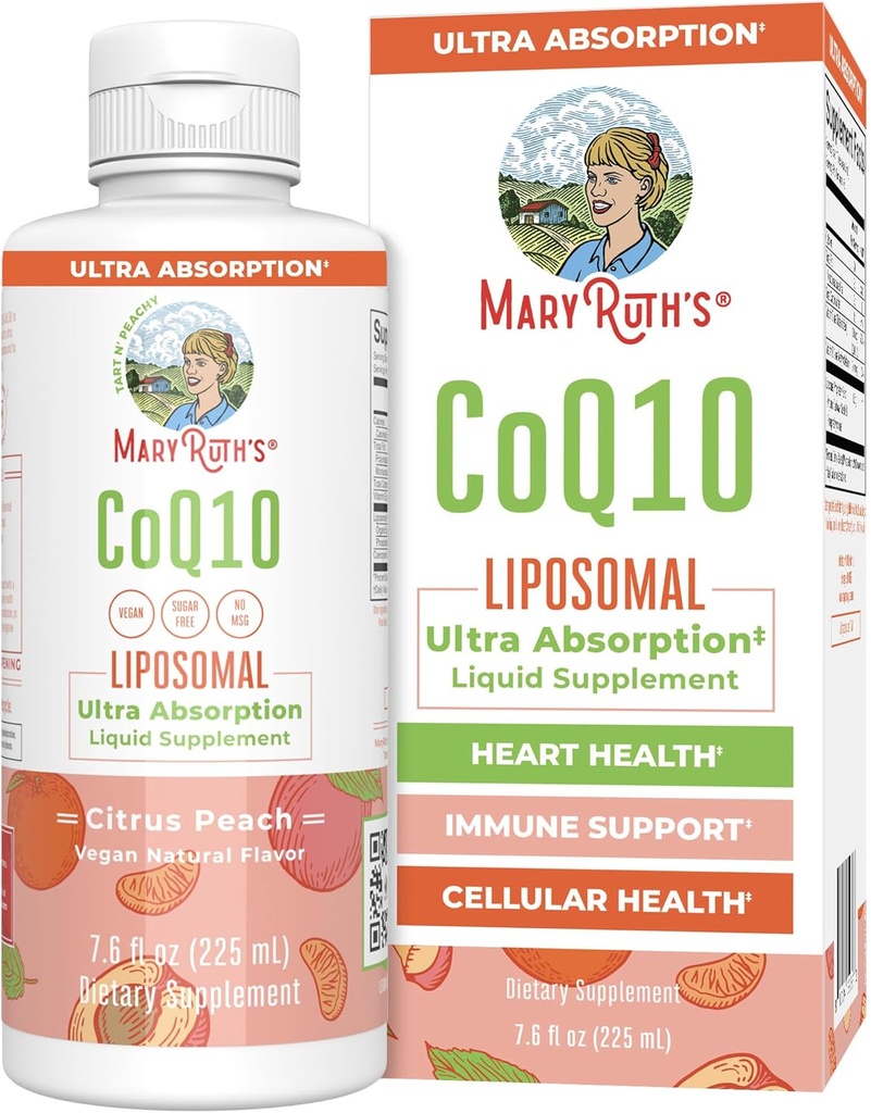 MaryRuth Organics Liquid Vitamin | Coenzyme Q10 Heart Health for Mitochondrial Support and Immune System | Vegan Non-GMO | 7.6 Fl Oz | 45 Servings