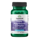 Complejo de Magnesio Triple Swanson - Suplemento Mineral - Soporte Natural - Destacando Citrato, Oxido &amp; Aspartate - (30 cápsulas, 400 mg cada uno)