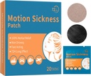 Sea &amp; Motion Sickness Patches - Dizziness Vertigo & Nausea Relief - Anti Vomiting Bands for Adults &amp; Kids - for Cars Cruise Ships Airplanes Trains Buses &amp; Other Forms of Movement Transport - 20 Patch