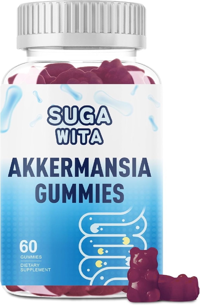GLP-1 ⋅ Akkermansia Probiotics Gummies Suplemento, Akkermansia Muciniphila 100 Million AFU con Inulin 400mg, apoya Digestive & Gut for Men &amp; Women, 60 Condes