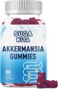 GLP-1 ⋅ Akkermansia Probiotics Gummies Suplemento, Akkermansia Muciniphila 100 Million AFU con Inulin 400mg, apoya Digestive & Gut for Men &amp; Women, 60 Condes