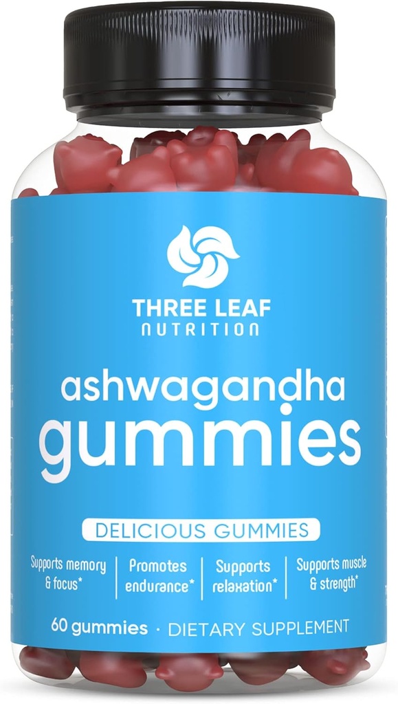 Ashwagandha Gummies for Men &amp; Women - Ashwagandha Supplements Supports Focus, Memory, Calmness & Energy - Ashwagandha Extract Gummy - 60 Gummies
