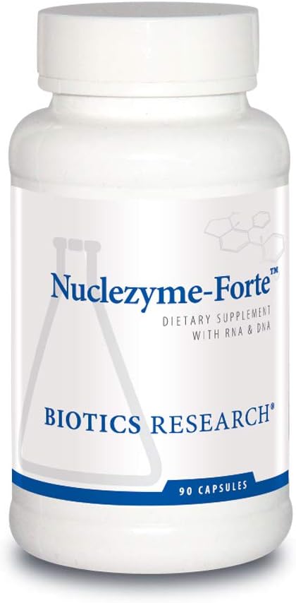 Biotics Research Nuclezyme-Forte – RNA/DNA B-Complex, Fuente suplementaria de ARN y ADN, Fortified Multivitamin/Mineral Fórmula 90 cápsulas