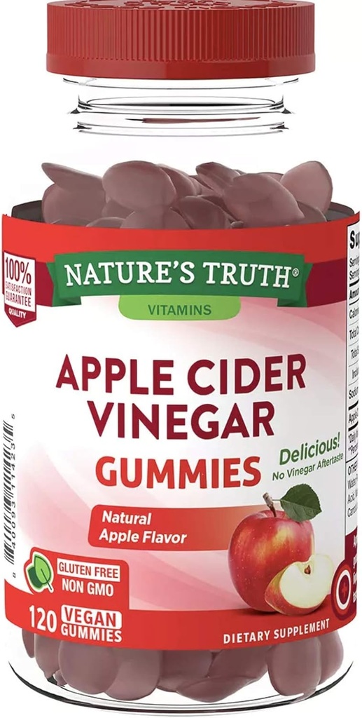 Verdad de la naturaleza Manzana Sider Vinegar Gummies, 120 Conde