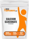 BulkSupplements.com Calcio Gluconate Powder - Suplemento de calcio, Fácilmente Absorbed - Sin sabor, 600 mg por ser, 100g (3,5 oz) (Pack of 1)