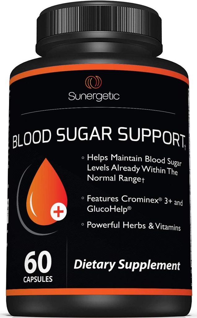 Premium Blood Sugar Support Supplement–Supports Healthy Blood Sugar Levels Already Within Normal Range – Includes Bitter Melon Extract, Vanadium, Chromium, Cinnamon, & Alpha Lipoic Acid-60 Capsules
