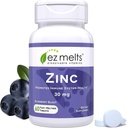EZ Melts Dissolvable Zinc Suplemento 30 mg, sin azúcar, 2 meses de suministro - 1 paquete