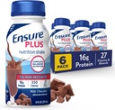 Asegurar más leche Chocolate Nutrición Afeitar Reemplazo Alimentario Silencioso Listo para beber Silencio 16g Proteína y 27 Vitaminas y Minerales Silencio 8 fl oz - 6 Pack