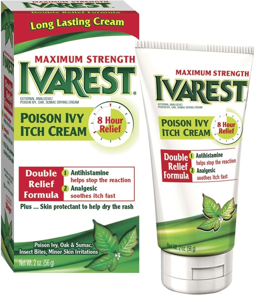 Ivarest 8 Hour Maximum Strength Anti - Itch Cream - 2 Oz/Pack, 2 Pack