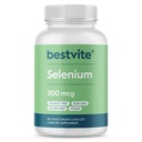 BESTVITE Selenium 200mcg (180 cápsulas vegetarianas) - No Stearates - No agentes de flujo - Vegan - No Gluten Gratis