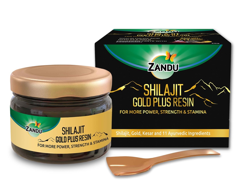 Zandu Himalayan Shilajit Resin ← Natural Plant-Based Suplemento for Energy, Strength " Rendimiento Físico Soporta Vida activa " Vitality TEN 0.71 Oz (20g)