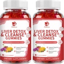 Lukaree Liver Cleanse Detox " Repair Gummies - Milk Thistle, Dandelion, Artichoke Extract " Elderberry - No Sugar, Raspberry Flavor - 120 Conde