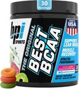 BPI Sports Best BCAA - BCAA Powder - Aminoácidos de cadena ramificados - Recuperación muscular - Muscle Protein Synthesis - Lean Muscle - Mejor rendimiento – Hidratación – Sour Candy - 35 Serviciones - 12.34 oz.