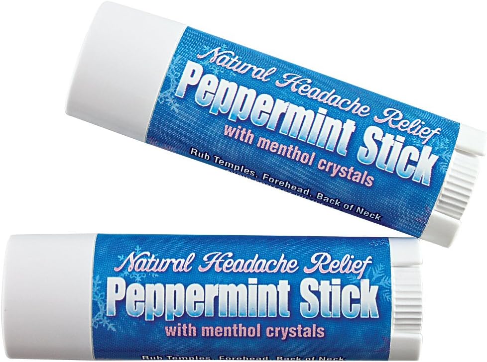 Peppermint Sticks Menthol Crystals Rosemary Headache Relief (Set of 2)