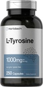 Horbäach L-Tyrosine Suplemento Silencio 1000mg ← 250 Capsules ← No GMO y Fórmula Libre Gluten