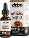 Organic Lions Mane Mushroom Complex - Mushroom Supplement Liquid Drops Tintura para Focus, Fog, Brain Health Supplements - Vegan, Herbal Organic Lion's Mane Mushrooms, Reishi, Turquía Tail Extract 1oz