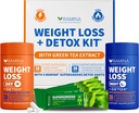 Ultimate Weight Loss Kit – 30 Day & Nighttime Detox Shots – Metabolism Booster & Appetite Control – Diet Supplements for Women & Men – Fat Burning & Weightloss Pills, Fat Burner & Appetite Suppressant