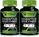 Enzimas digestivas con probióticos y prebióticos, 450mg, 5 millones de CFUs - Pure Super Digestion Capsules - Enzimas digestivas para hombres de apoyo Digestión " Salud Gut - 120 Conde (Pack of 2)
