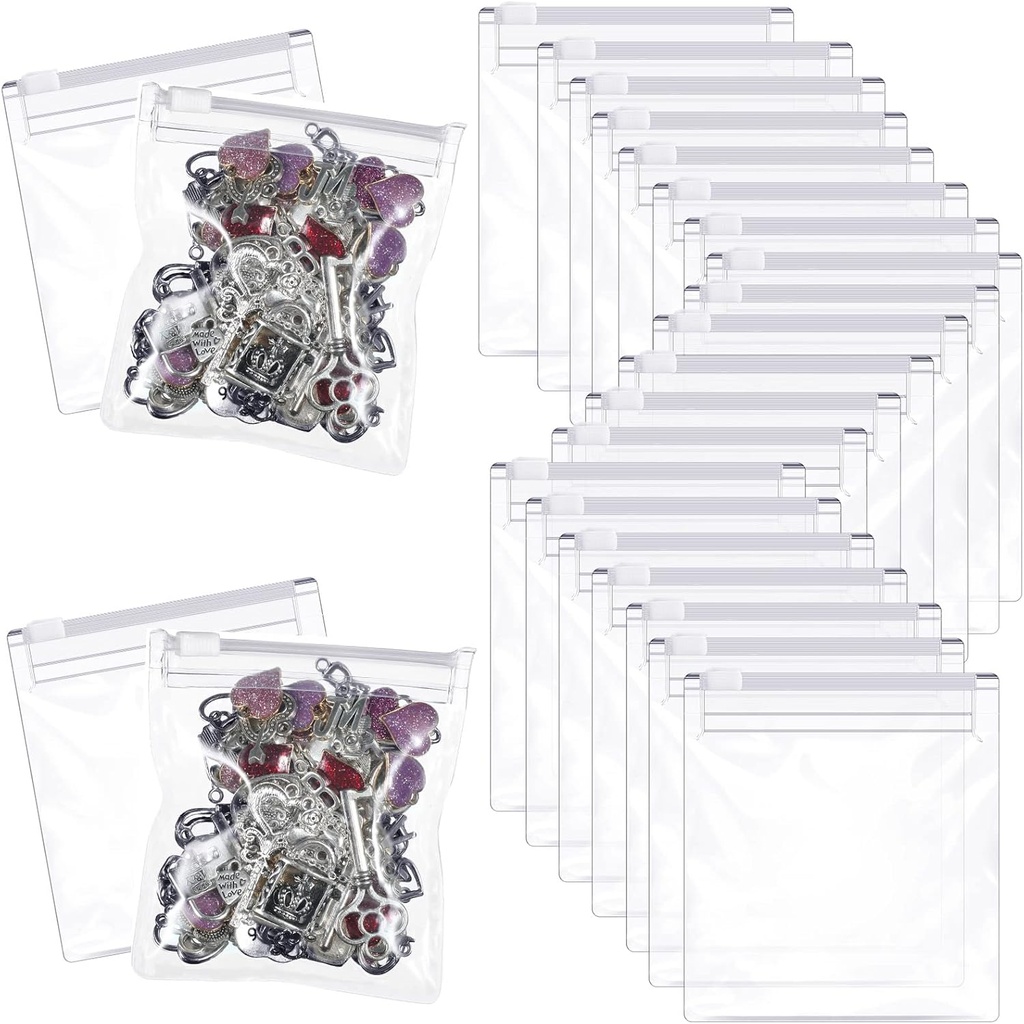 72 piezas bolsas de bolsas de bolsas de píldoras limpias bolsas de almohadas de plástico de fácil sellado Organizador Almacenamiento con bloqueo de diapositivas para aceite de hígado de bacalao, pastillas y artículos pequeños